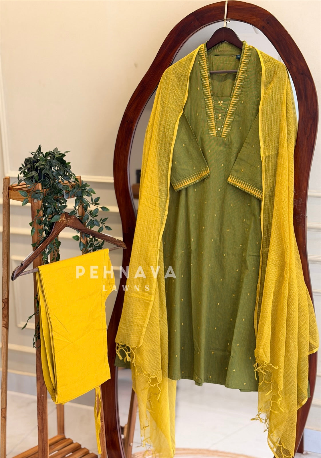 Cotton Embroidered Ensemble 13123