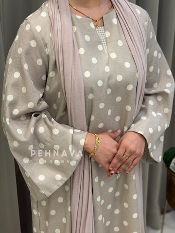 Polka Dot Bell Sleeve Two Piece Set