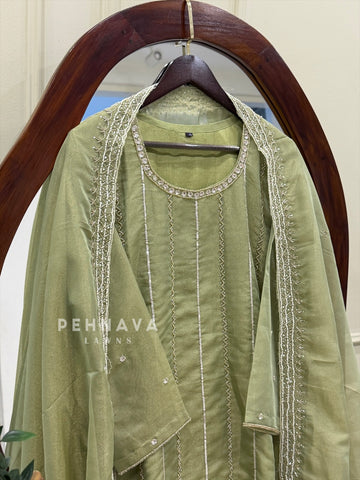 Tissue Handworked Stitched Suit-322