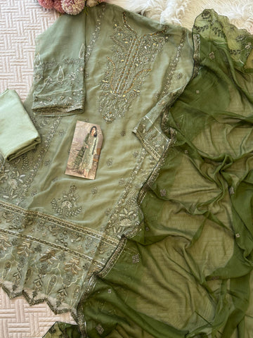 Georgette Party-wear Semi stitched Suit