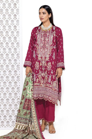 Khaadi Unstitched embroidered Lawn suit-7931