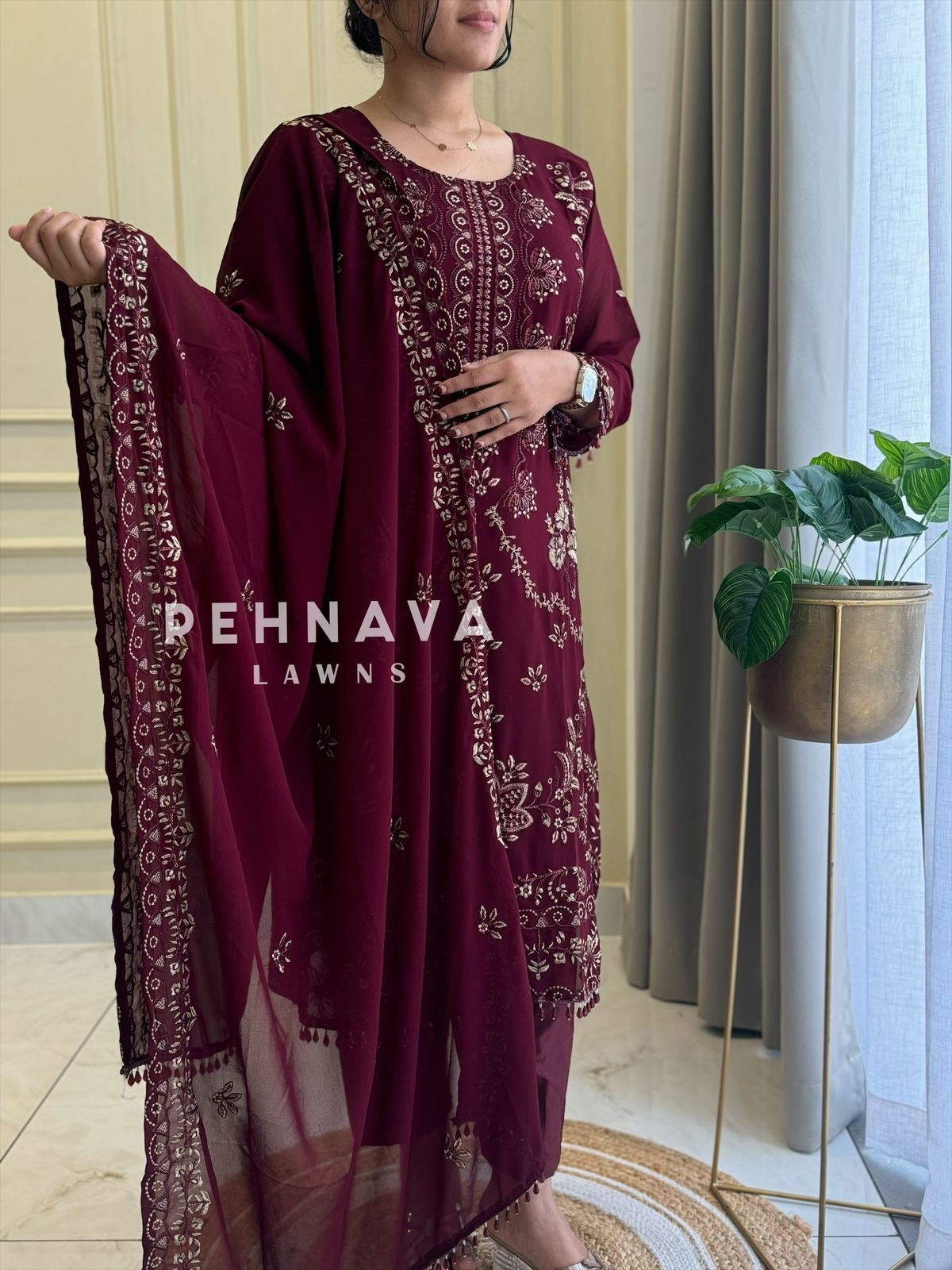 Heavy Embroidered Georgette Stylish Salwar