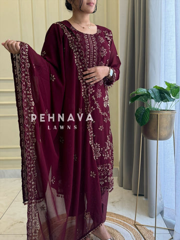 Heavy Embroidered Georgette Stylish Salwar