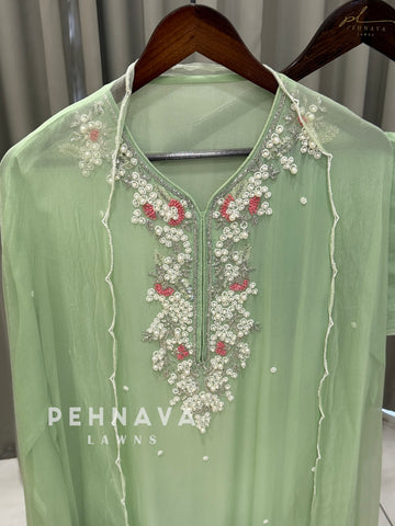 Premium Chiffon Handwork Semi-Stitched Suit