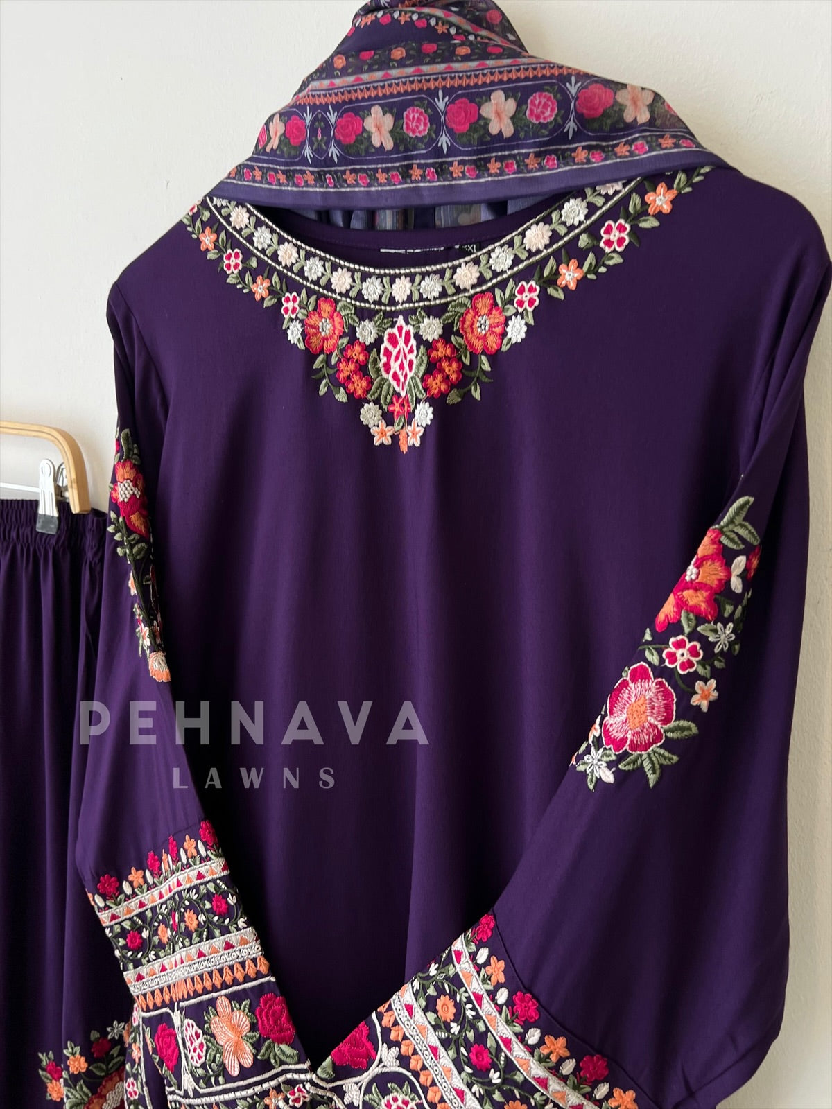 Floral Embroidered Suit- LRC 260 - Pehnava Lawns