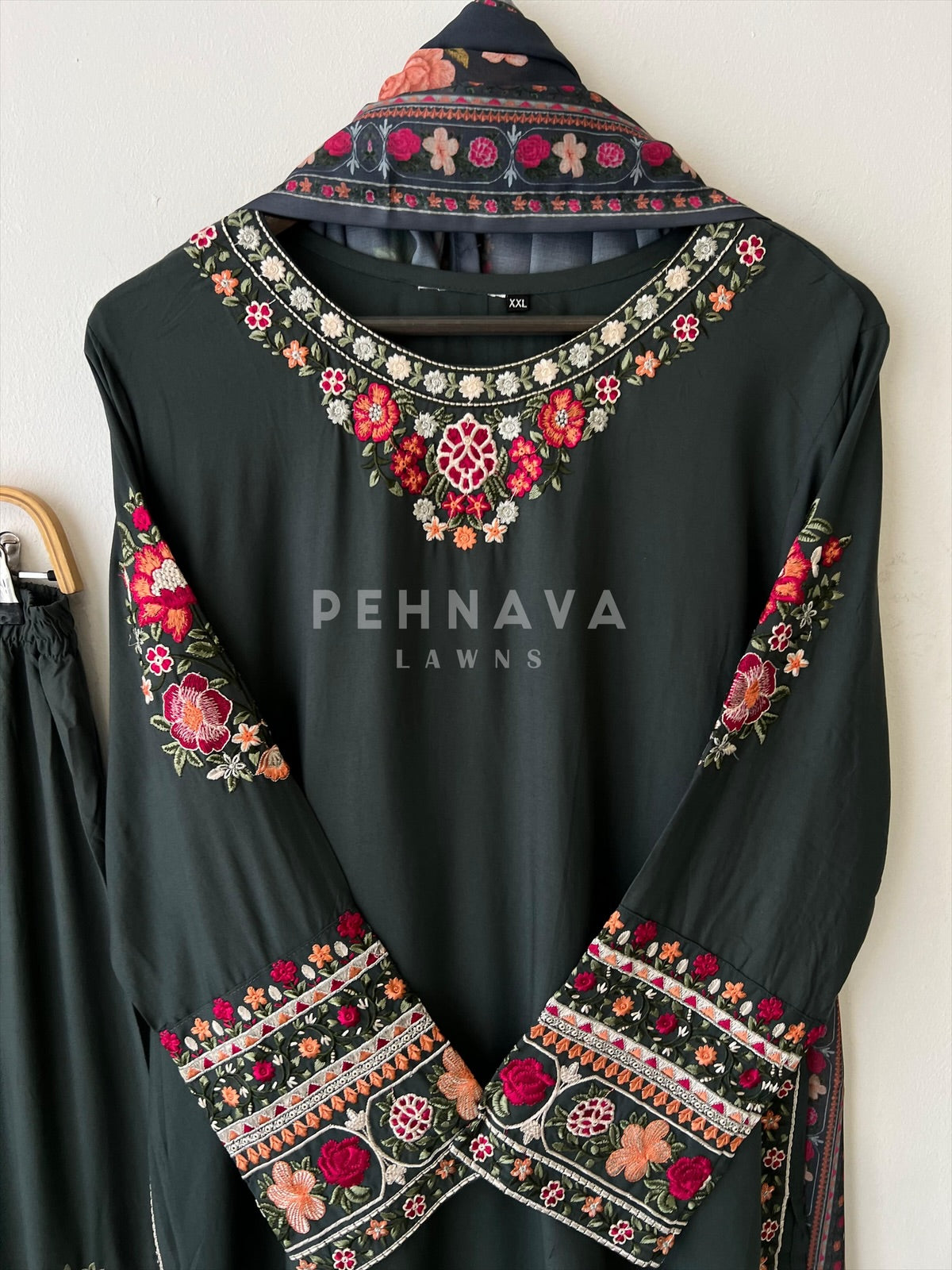 Floral Embroidered Suit- LRC 260 - Pehnava Lawns