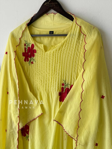 Cotton Floral Embroidered Suit-15441 - Pehnava Lawns