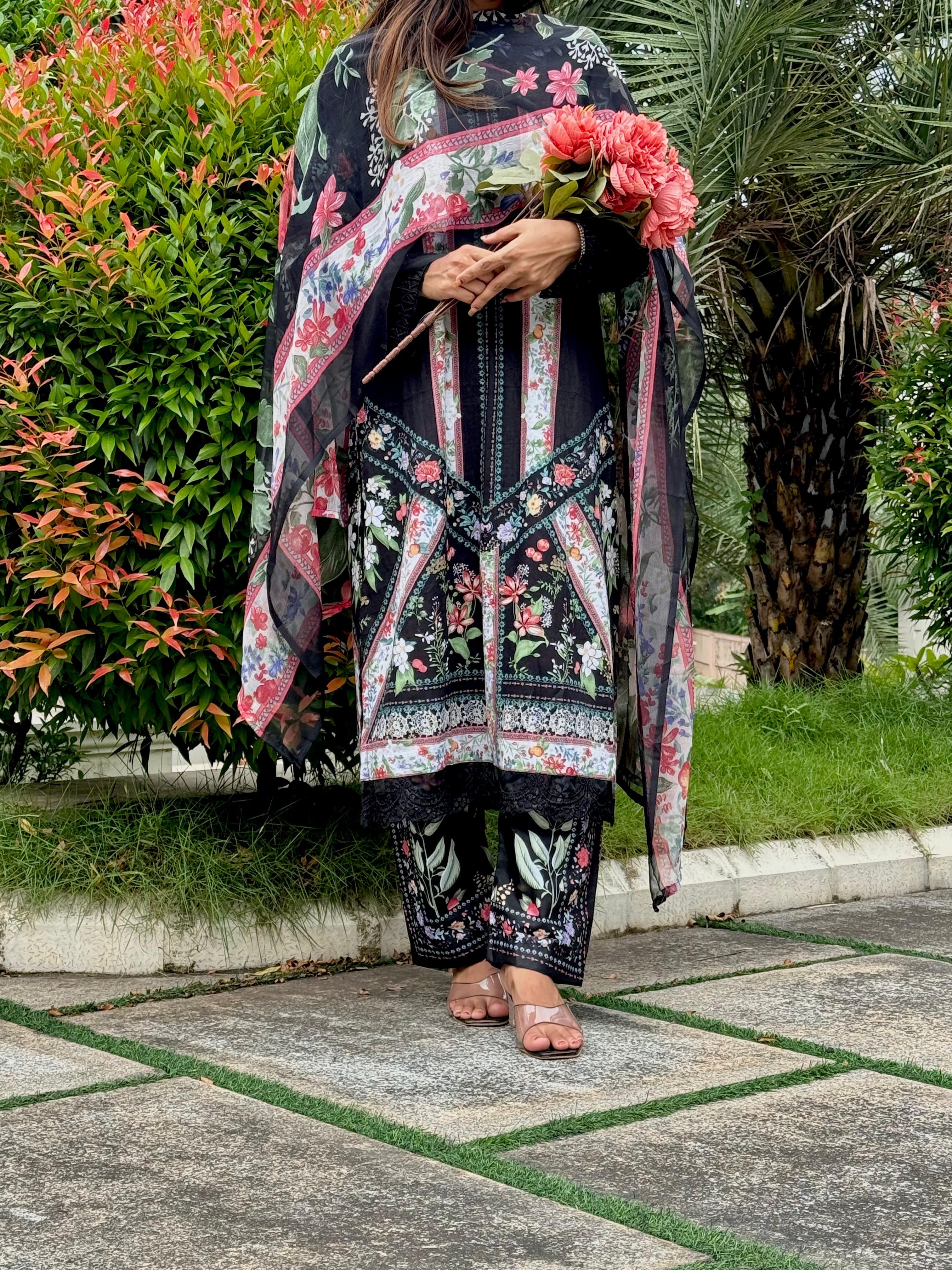 Floral Patterned Casual Pak-Suit-4