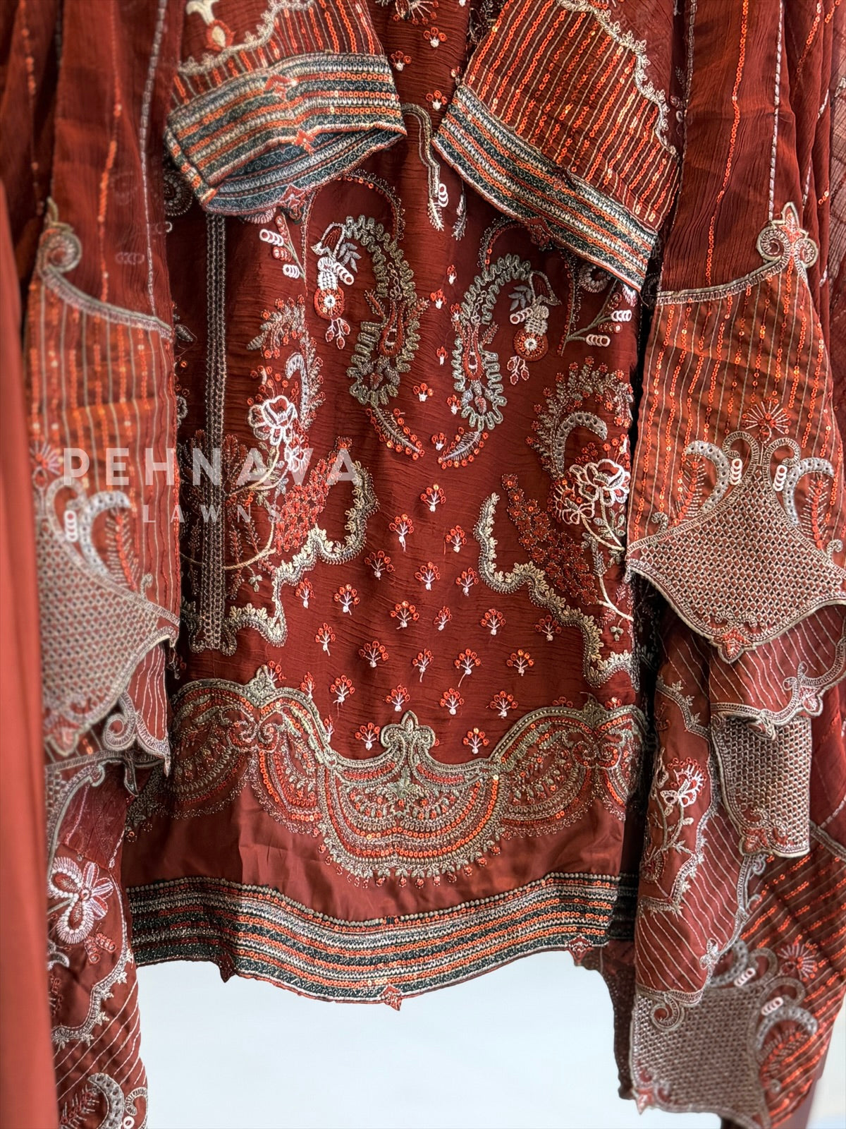 Heavy Embroidered Chiffon Suit 1033