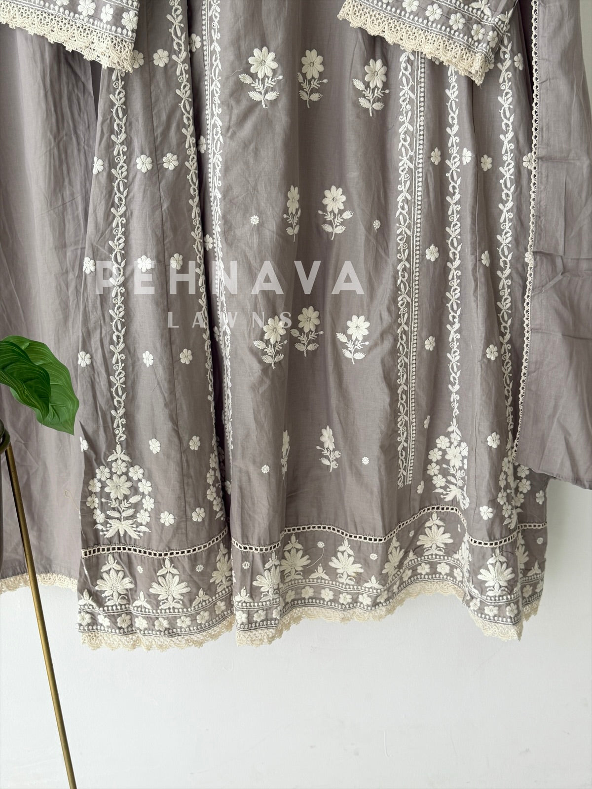 Cotton Chikankari Embroidered Ensemble-346