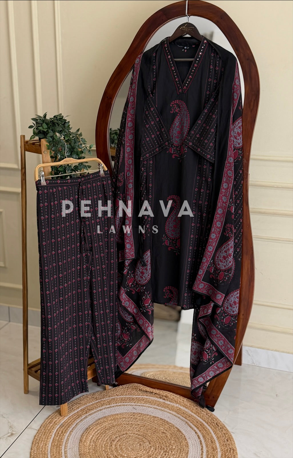 Paisley Printed Cotton Suit Set