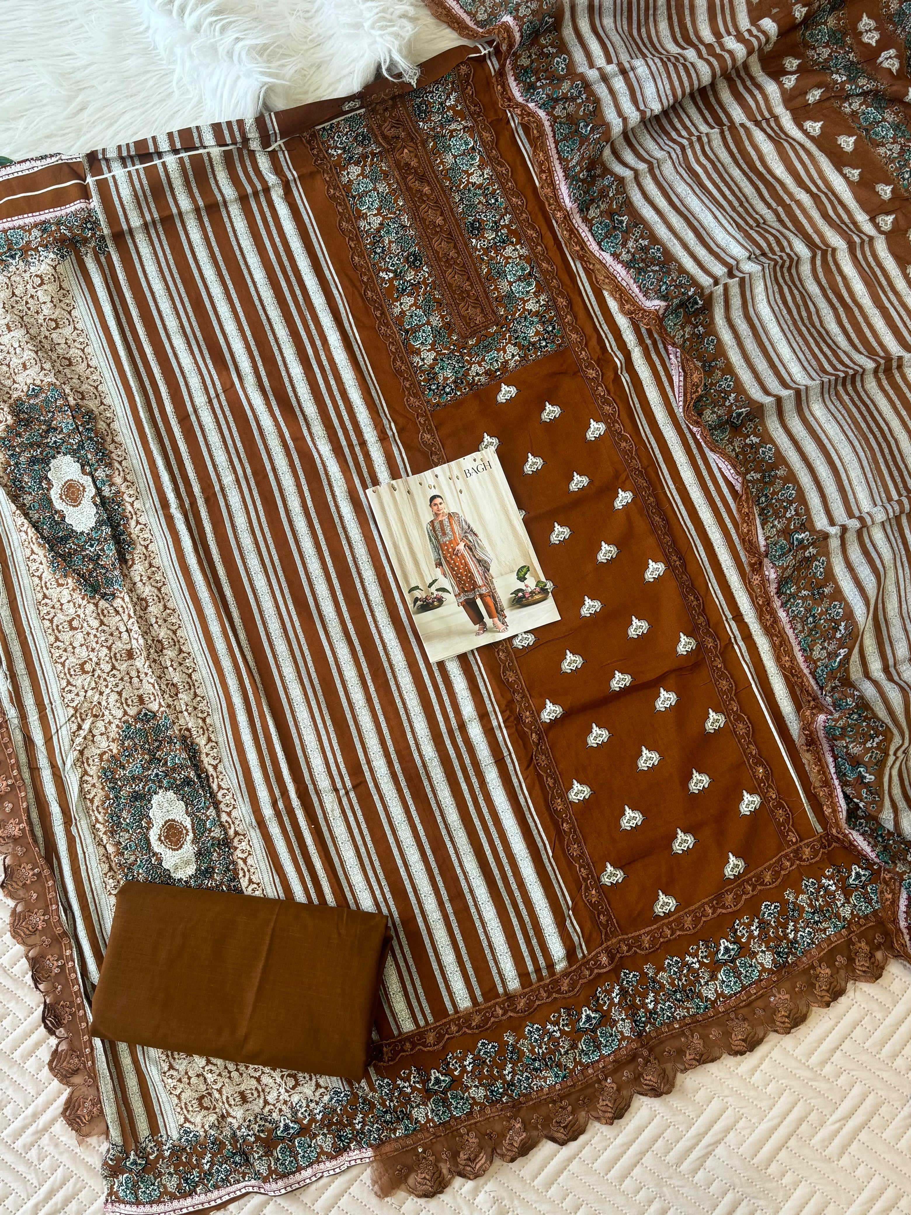 Rayon Embroidered Suit Ft. Delicate Lace Works