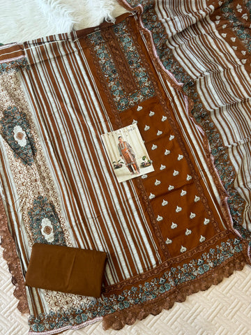 Rayon Embroidered Suit Ft. Delicate Lace Works