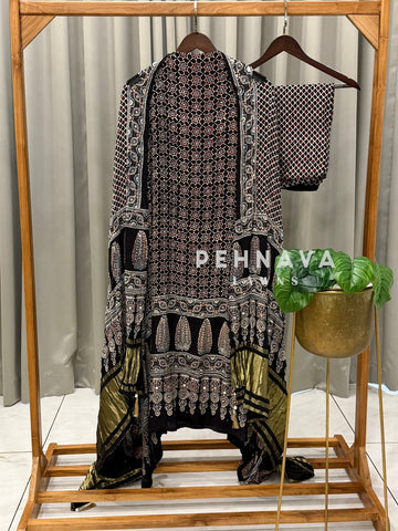 Ajrak Printed Unstitched Suit