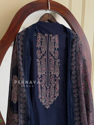 Paisley Embroidered Unstitched Ensemble L -82