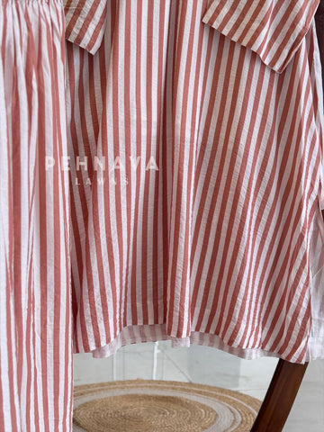 Striped Printed Three Piece Set 5137