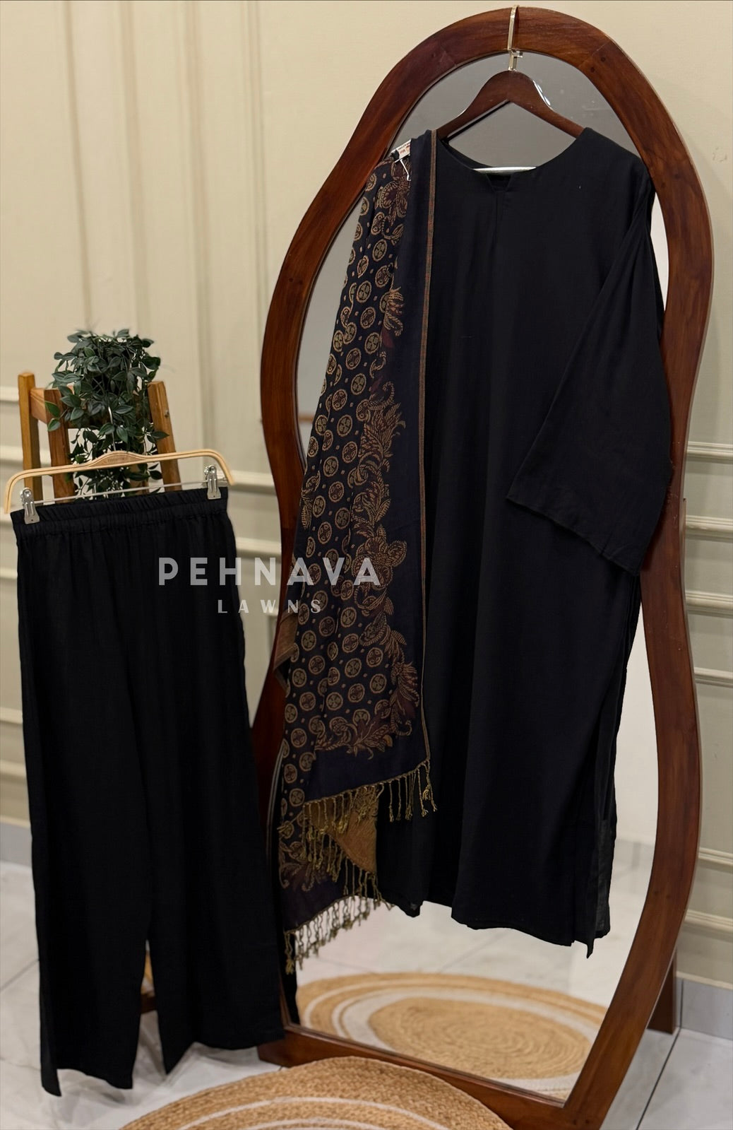 Pashmina Dupatta Suit Set