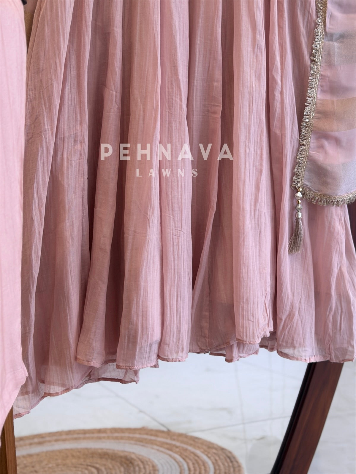 Neck Embellished Anarkali Ensemble 5594