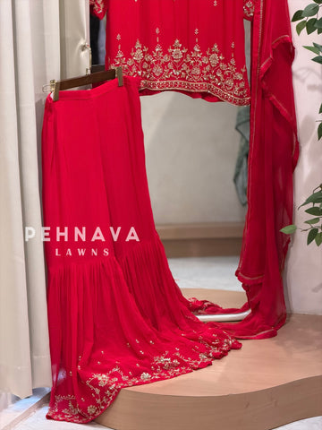 Premium  Handworked Sharara Suit