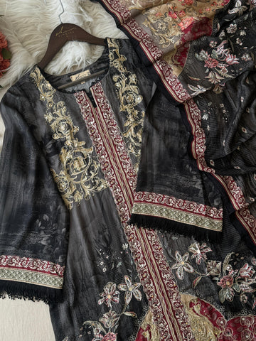 Muslin Unstitched Suit-KT-336 - Pehnava Lawns