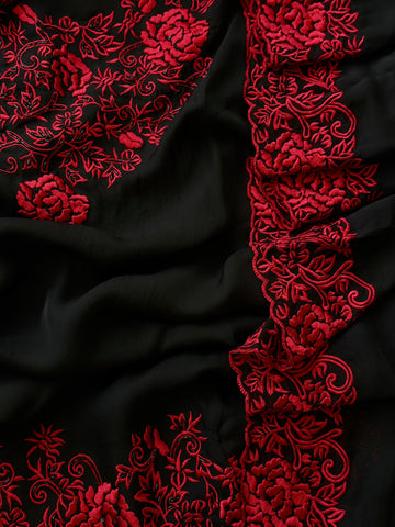 Floral Embroidered Unstitched Suit E70CA