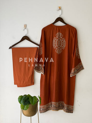 Muslin Unstitched Suit-KT355