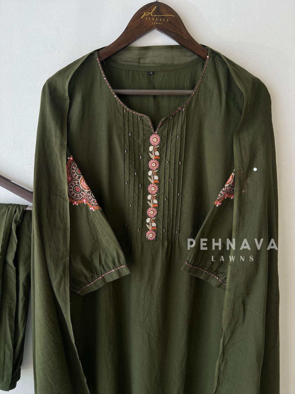 Mulcotton Embroidered Suit-4177 - Pehnava Lawns