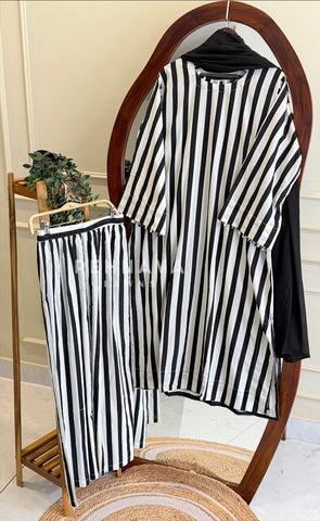 Striped Cotton Suit Set 5143