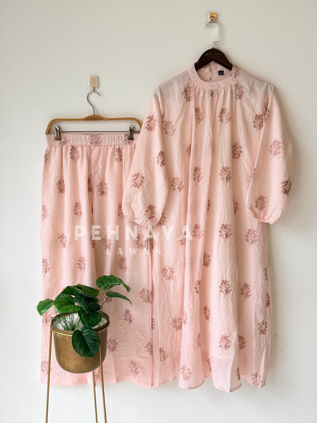 Floral Embroidered Co-ord Set-