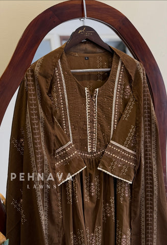 Ethnic Print Three Piece Suit