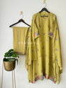 Floral Scallop Chanderi Suit Set