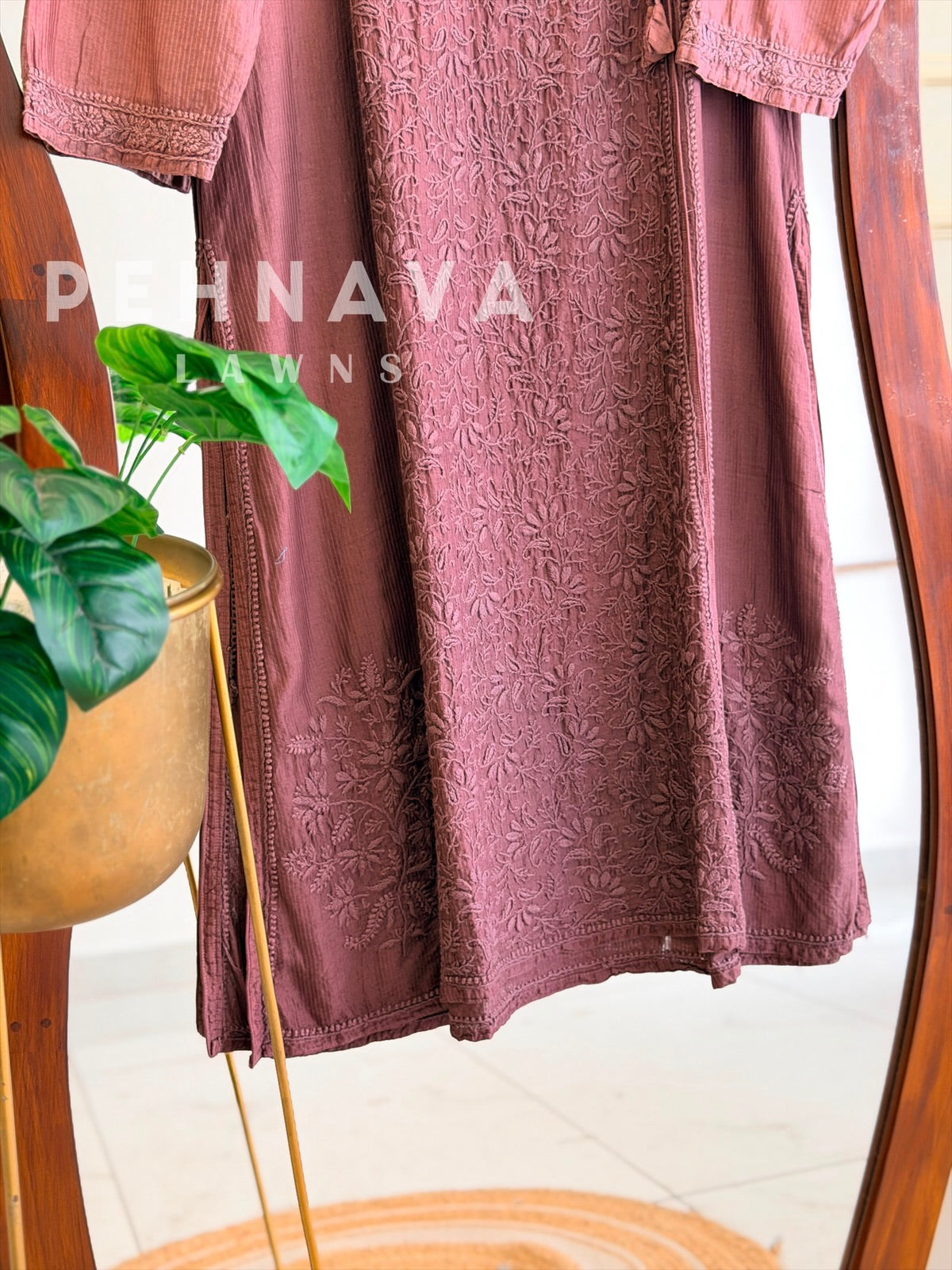 Multi-shade Chikankari Embroidered Ensemble