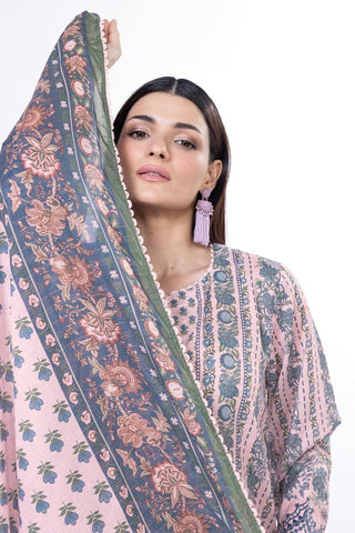 Khaadi Unstitched embroidered Lawn suit-0103