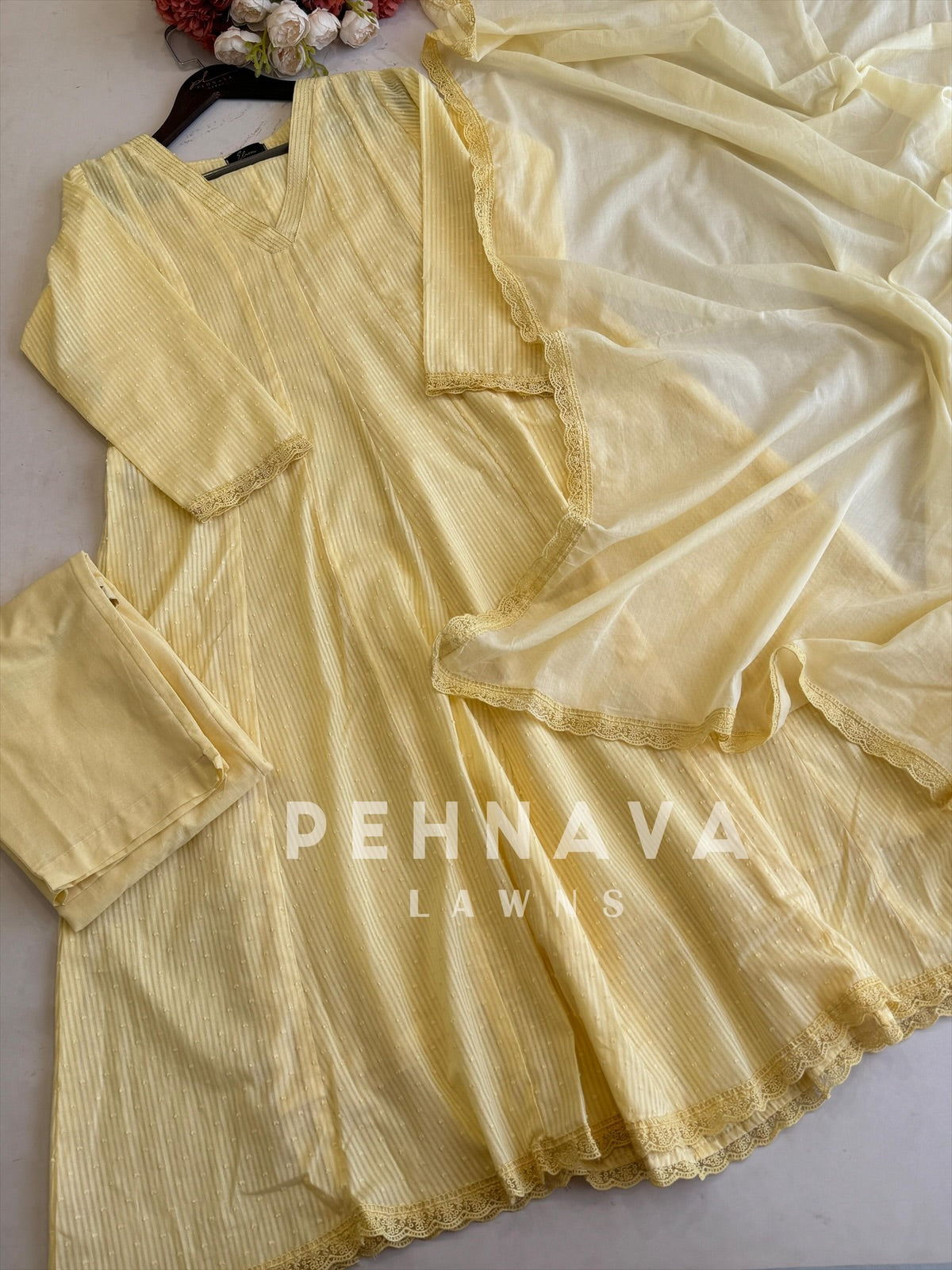 Cotton-Dotted Anarkali suit-7292