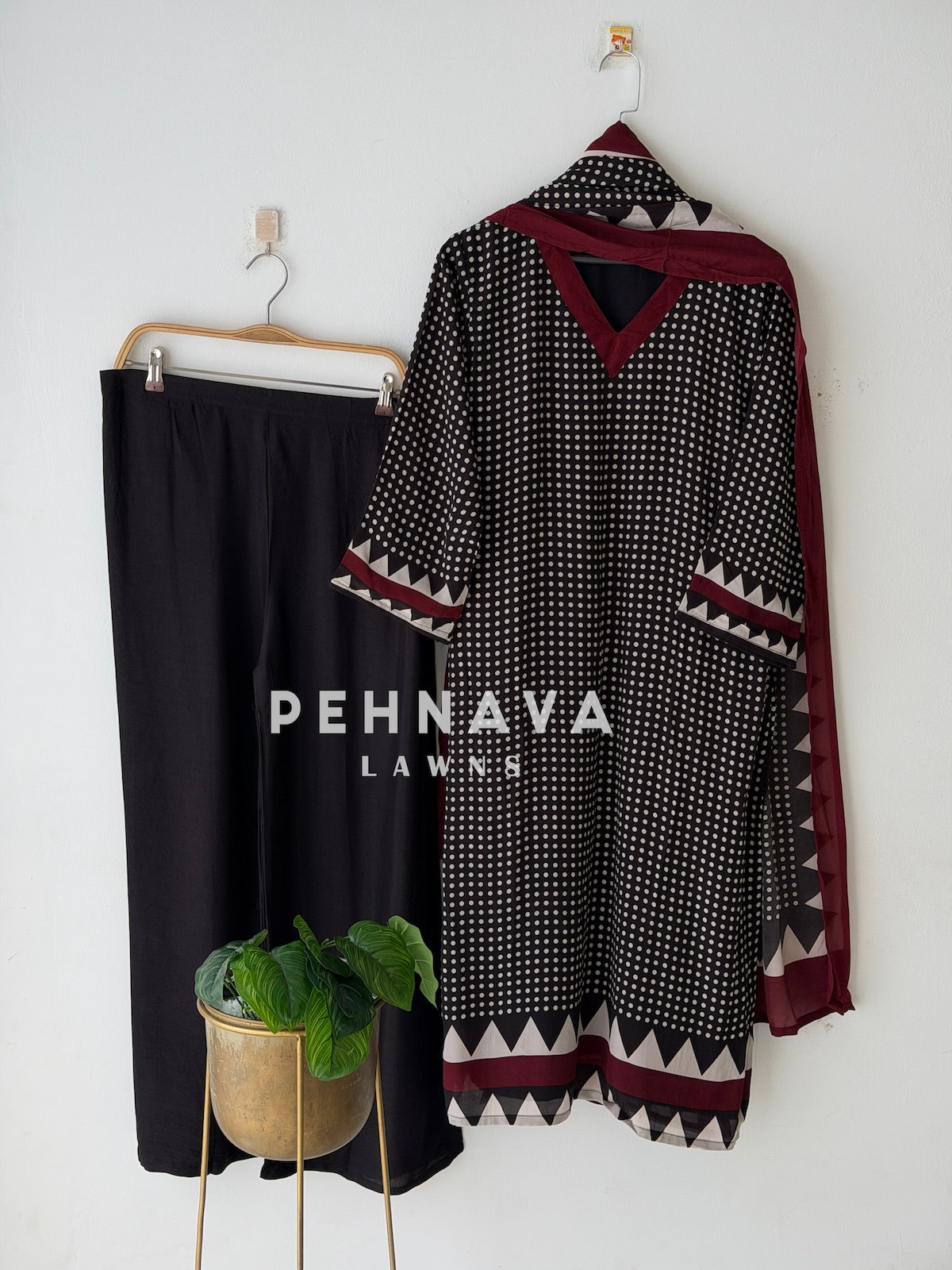 Polka Dot Printed Three Piece set -6206