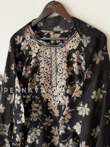 Floral Embroidery Suit Set-18233