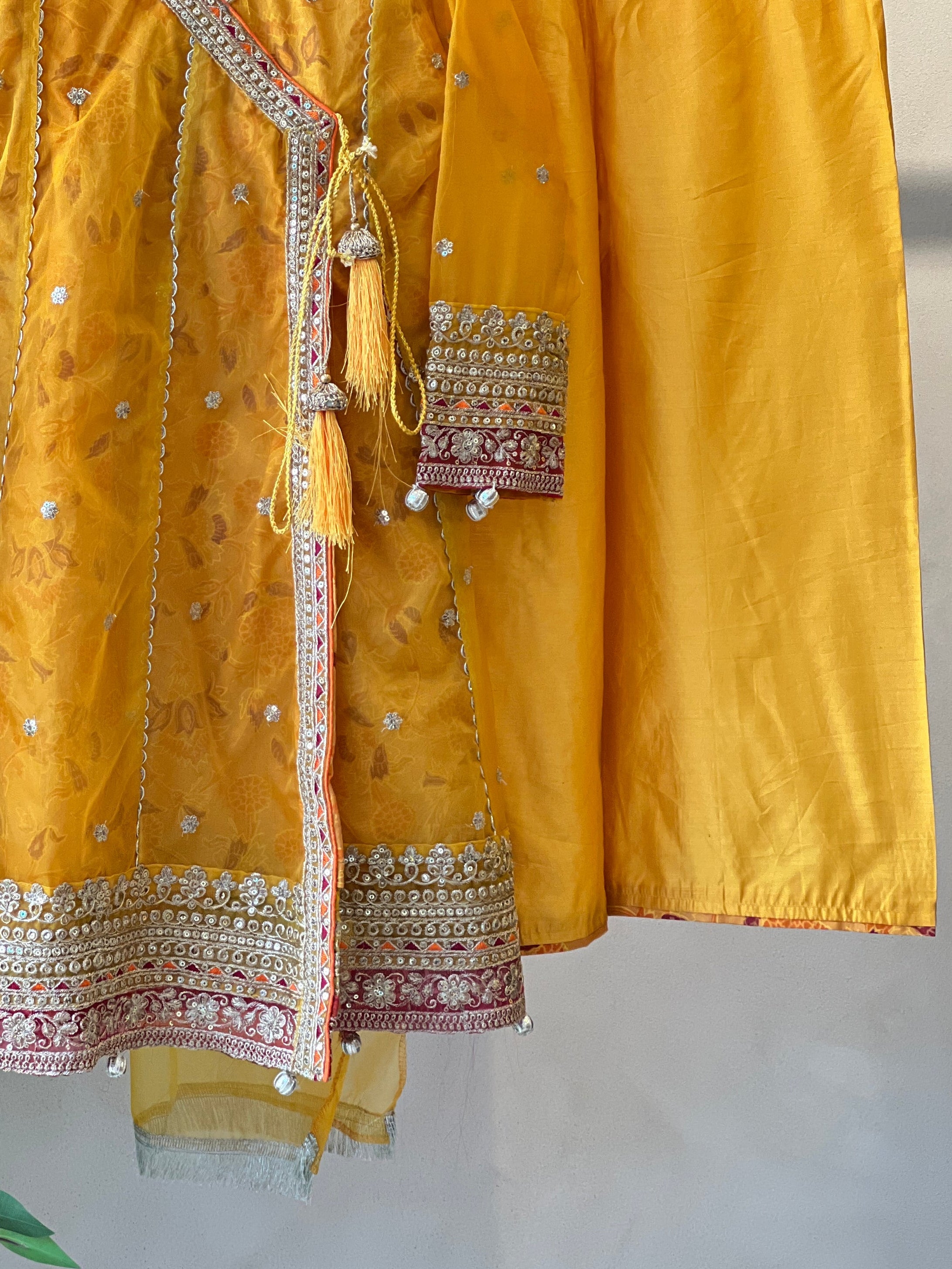 Kids party wear -ready to wear MKS-PF25-02-MUSTARD - Pehnava Lawns