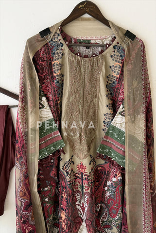 Printed Unstitched Suit-1751 - Pehnava Lawns