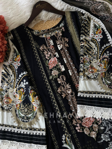 Cotton Lace Detail Suit Set-1485