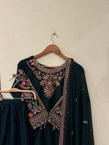 Comfy Rayon party wear with embroidered bottom 104