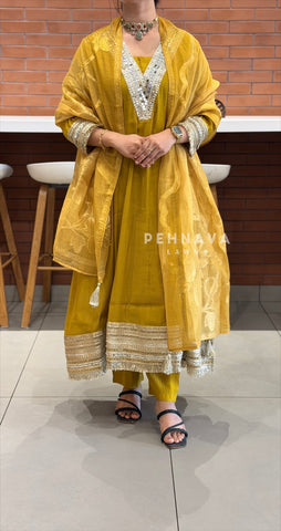 Mirror Detailed Anarkali Suit Set -Mahal 223