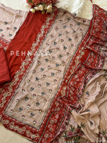 Muslin Unstitched Suit-352