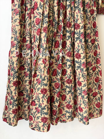 Floral Block Print Skirt Set 456
