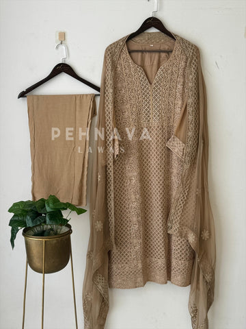 Premium Thread Embroidered Georgette Suit