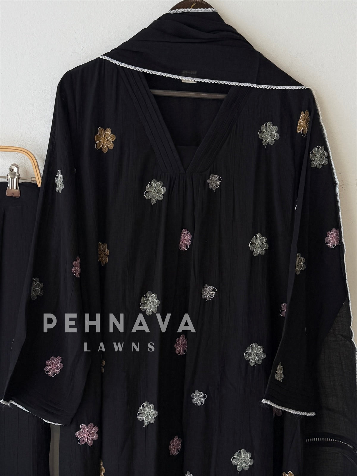 Floral Embroidered Imported Ensemble SN6113