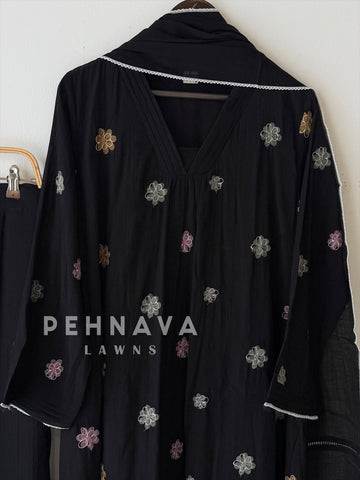 Floral Embroidered Imported Ensemble SN6113