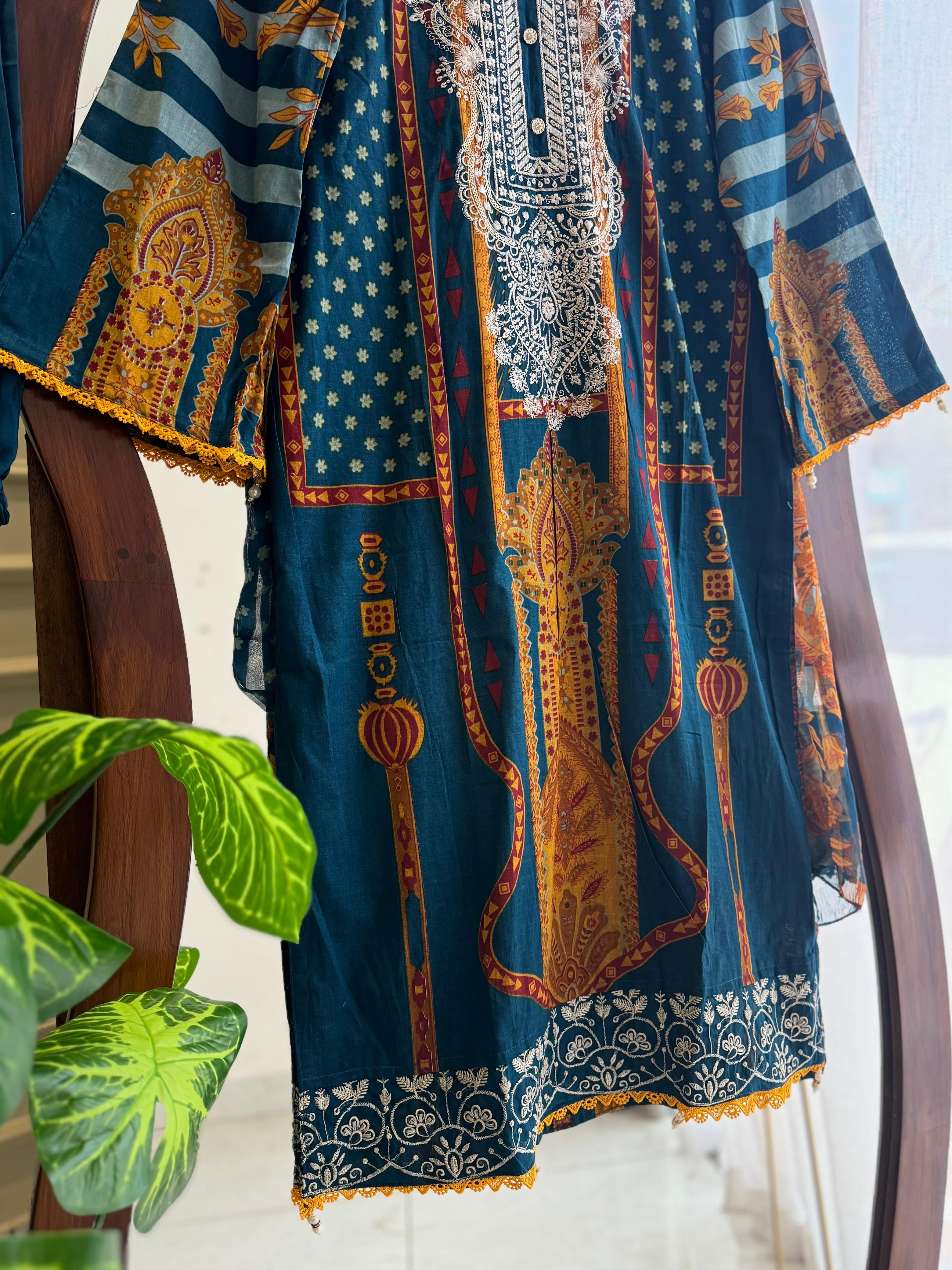 Embroidered Casual Pakistani Suit