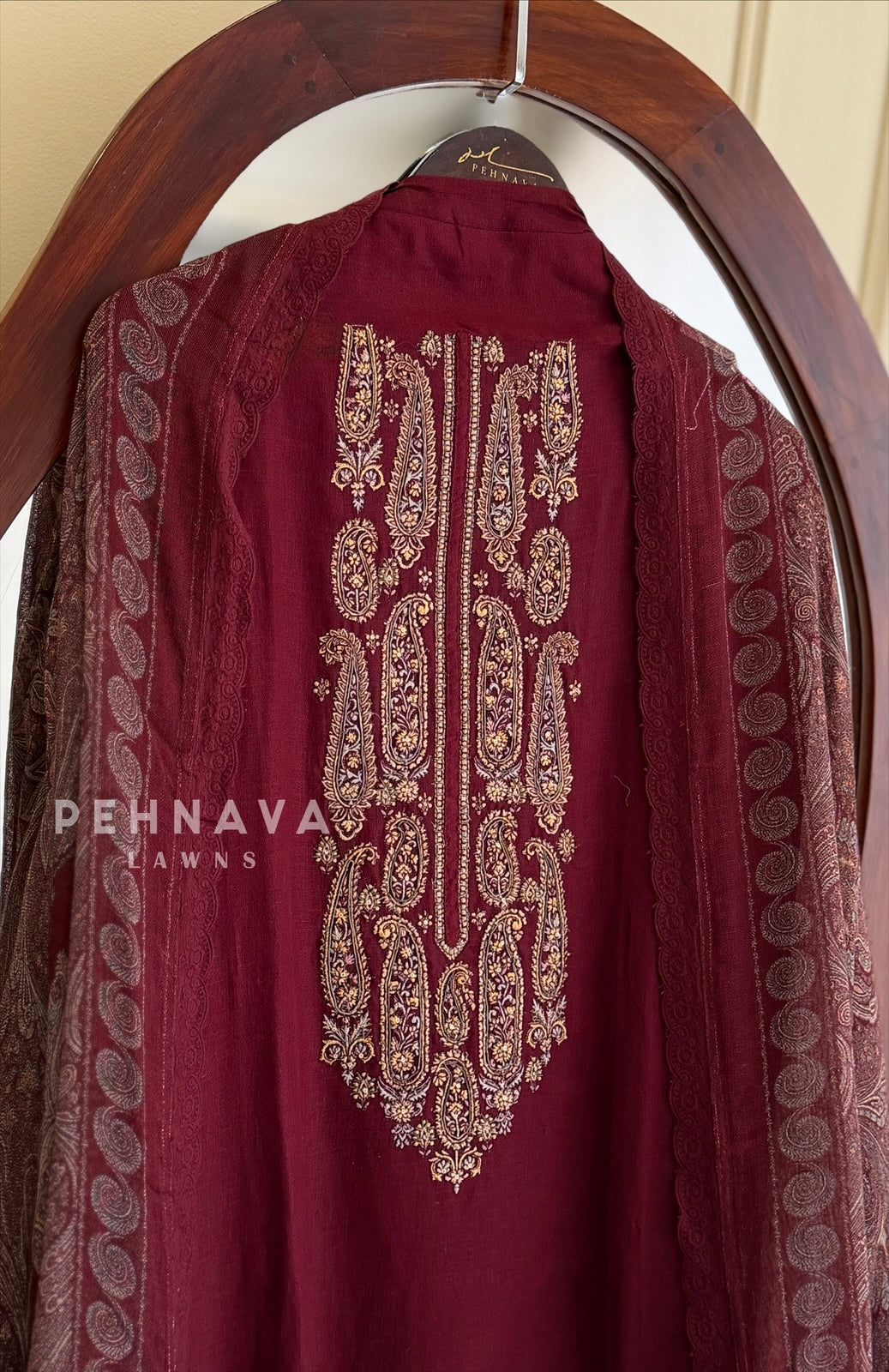 Paisley Embroidered Unstitched Ensemble L -82