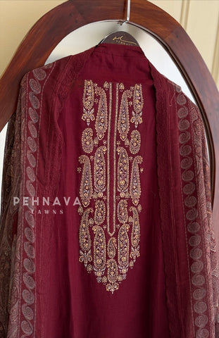 Paisley Embroidered Unstitched Ensemble L -82