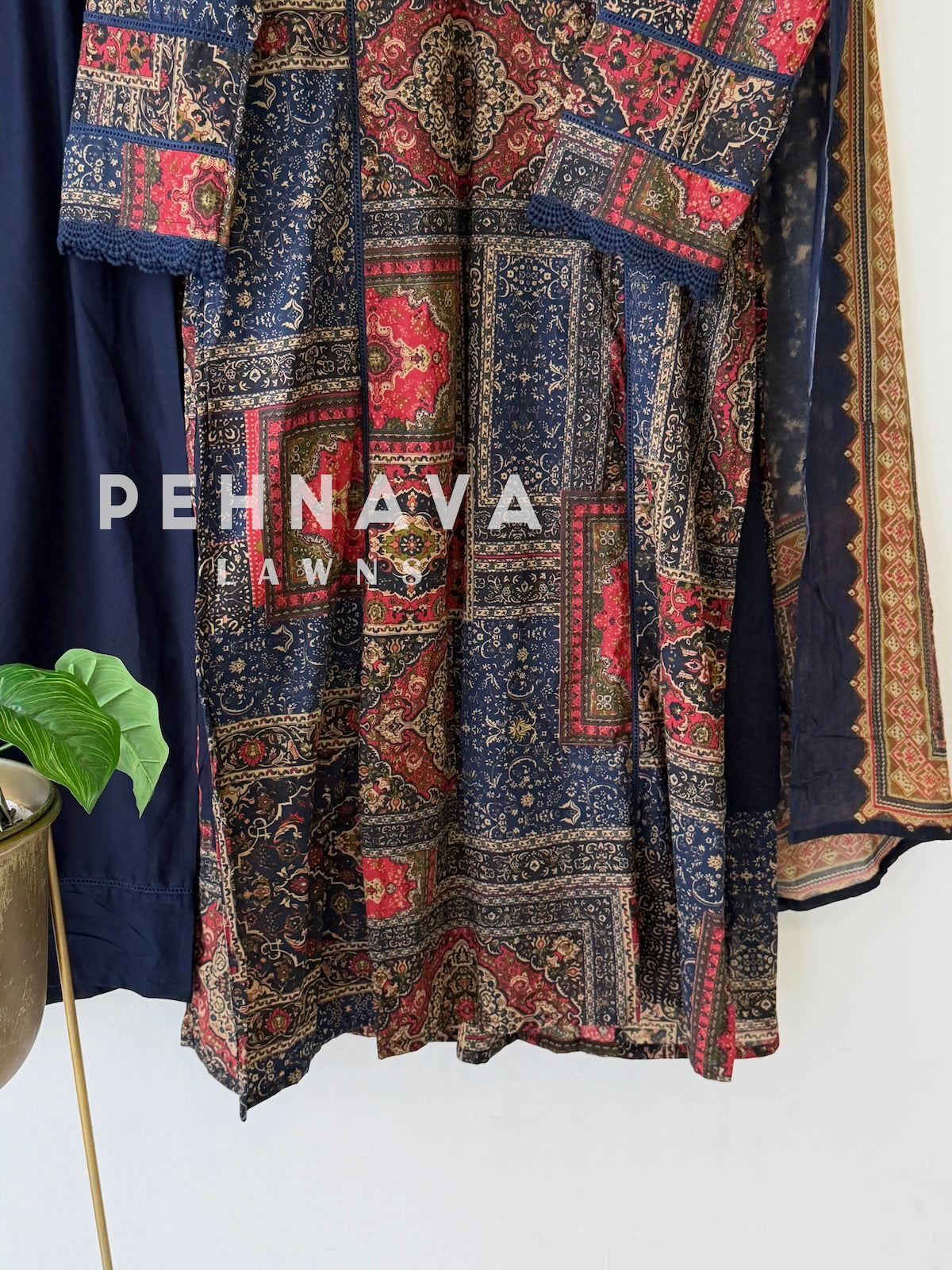 Ajrak Printed Three Piece Set